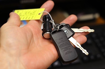 Trousseau de clés d'une voiture de location